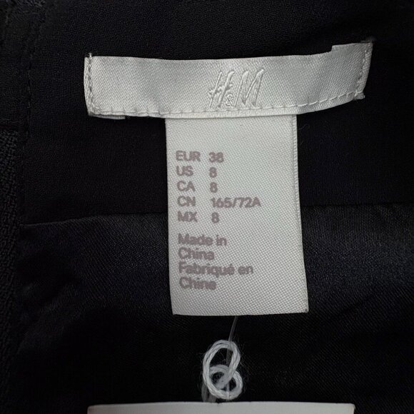 NWT H&M Black Silver Embellished Sequin Embroidered Beaded Mini Skirt Women’s 8 - Picture 6 of 7